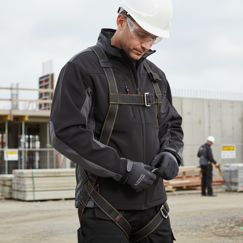 Dark Slate Gray Premium Softshell Two-tone Jacket - Water Resistant, Windproof