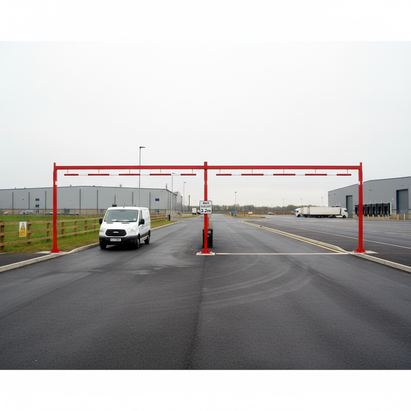 Lavender Double Fixed Height Restrictor for Two Lanes - Heavy Duty Access Control