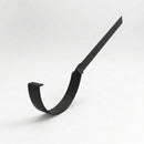 Half Round Aluminium Gutter Side Rafter Bracket 125mm — Textured Black