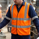 Class 2 Hi-Vis Orange Safety Waistcoat – Medium to XXL