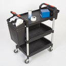 3-Tray Utility Trolley 150kg Capacity with Detachable Buckets (view 2)