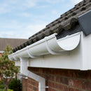 Deepflow Aluminium Gutter Length 130mm × 3m — RAL 9016 (in use)