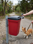 35 Litre Post-Mounted Dog Waste Bin – Rotational Moulded Plastic