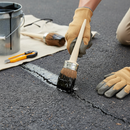 Dim Gray Premium Short Handled Tar Brush - Pack of 12 for Viscous Materials