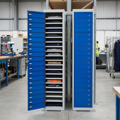 20-Compartment Steel Garment Locker with Master and Individual Doors