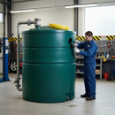 Dark Slate Gray Premium Tall Cylindrical 2000 Litre Bunded Waste Oil Tank