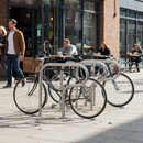 Gray Heavy Duty Rugby Cycle Stand for One or Two Bikes