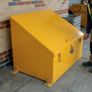 630 Litre galvanised steel storage unit with sloping lid