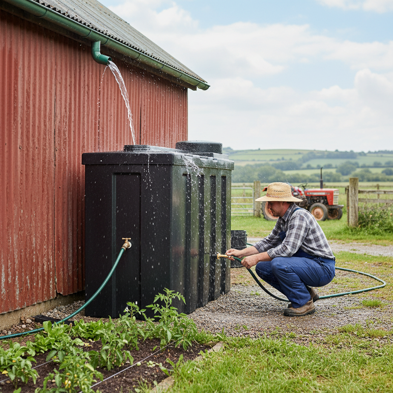 Dim Gray 1000 Litre Premium Bunded Water Tank for Non-Potable Storage
