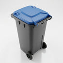 120 Litre Wheeled Bin Dark Grey Body with Colour-Coded Lid (view 2)