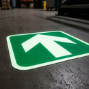 Photoluminescent Floor Arrow Sign – Forward Direction – Green