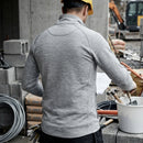 Merino Wool Midlayer Work Jacket with Coolmax Lining - Grey Melange