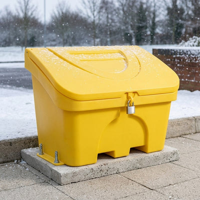 400 Litre lockable grit bin UV-stabilised polyethylene