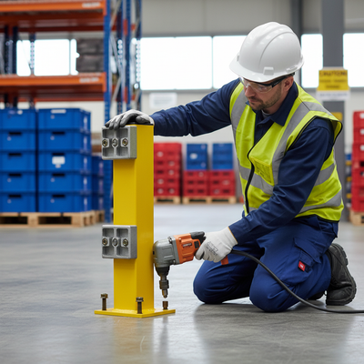 Premium Low Level Impact Guard Rails - Upright Post for Safety