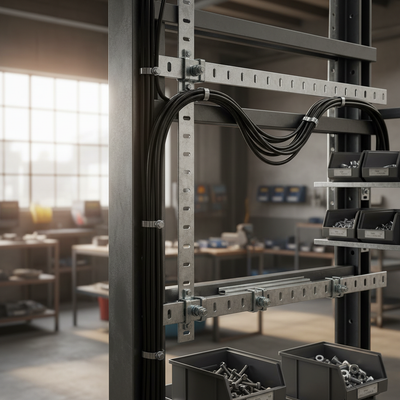 Premium Steel Galvanised Flat Bar Slotted 35.5 x 1.5mm x 1m