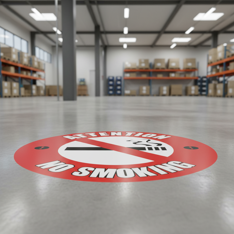 Rosy Brown Premium No Smoking Floor Signs - Slip Resistant and Durable
