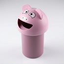 60 Litre Plastic Litter Bin, Piglet Design (view 2)