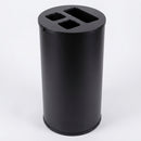 60 litre waste separation recycling bin, black, 3 apertures