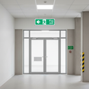 Gray Premium Fire Safety Signs - Fire Exit Left Arrow for Emergency Routes