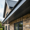 Aluminium Soffit Boards – Plain or Vented with Exterior Coating — RAL 7016 / 365mm Wide | Unvented (in use)