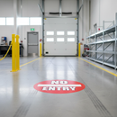 Dark Gray Premium No Entry Floor Sign - Slip Resistant and Durable