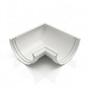 Half Round Aluminium Gutter Angle 90° - 125mm — RAL 9016