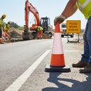 Light Gray 750mm Heavy Duty Traffic Cone with High Durability and Design