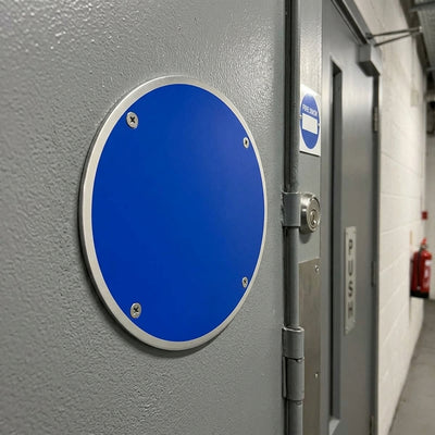 Fire Door Keep Locked Shut Sign 75mm Aluminium