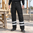 Insulated Work Trousers with EN 14404 Protection - Black/Black