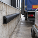 Black D-Profile Impact Guard 50 x 30 x 2500mm
