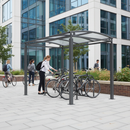 Dark Slate Gray Heavy Duty Cycle Shelter or Walkway Cover with Clear Roof 1m - 5m