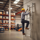 Dim Gray Premium Galvanised Access Ladder Section with 420mm Wide Rungs for Enhanced Stability