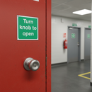 Sienna Premium Turn Knob to Open Fire Safety Signs - Available in 2 Sizes