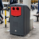 240 Litre recycling bin with hole apertures MDPE