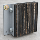 Black Loading Bay Protection Block with Steel Frame 300 x 380 x 105mm