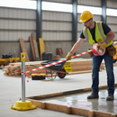 Light Slate Gray Non Adhesive Barrier Tape - Red/White - 500m Length, 75mm Width