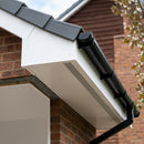 Aluminium Soffit Boards – Plain or Vented with Exterior Coating — RAL 9010 / 365mm Wide | Vented (in use)