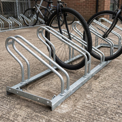 Lo Hoop Cycle Rack – Steel, Hot Dip Galvanised, 2–6 Bike Capacity
