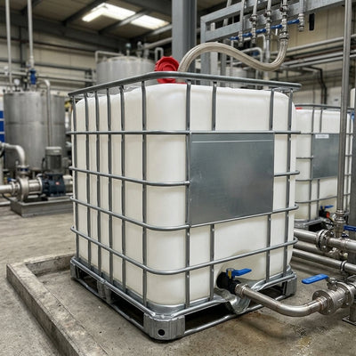 1000L Reconditioned IBC with 2" Bottom Valve & Steel Pallet