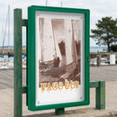 Double-sided outdoor poster case, 32x A4 capacity, aluminium frame