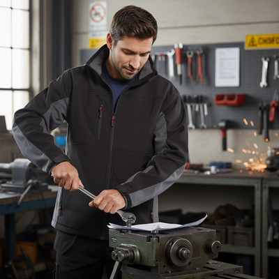 Premium Softshell Two-tone Jacket - Water Resistant, Windproof