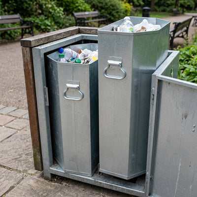 95 Litre Galvanised Steel Bin Liner with External Handle