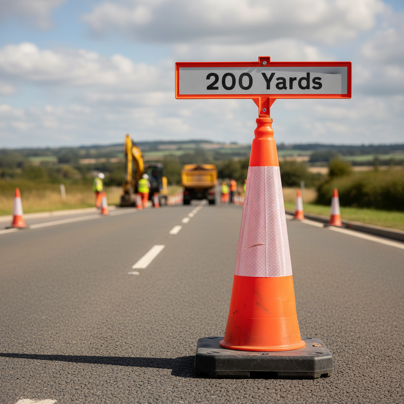 Slate Gray 200 Yards Heavy Duty Supplementary Plate for Traffic Signs