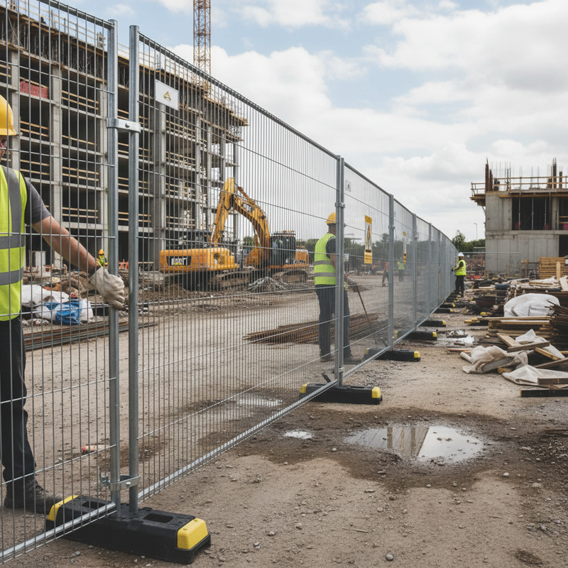 Dim Gray 40 x Heavy Duty Temporary Fencing Panels for Construction and Events