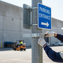 Light Slate Gray Heavy Duty Bracket for 108mm Diameter Post - Secure Mounting Solution