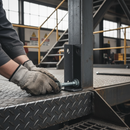 Dark Slate Gray Premium Heavy Duty Cleat for Solid Durbar Treads - 50x50x5mm, 200mm Long with Slots for Easy Installation