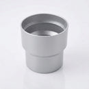 63mm Outlet to Downpipe Length Connector — RAL 9006