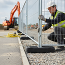 Gray Heavy Duty Rubber Block Fencing Feet for Temporary Fencing