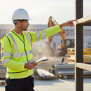 Gray High-Visibility Short Length Waistcoat in Premium Saturn Yellow