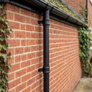 Traditional Aluminium Downpipe Sample — Textured Black / 76mmØ (in use)